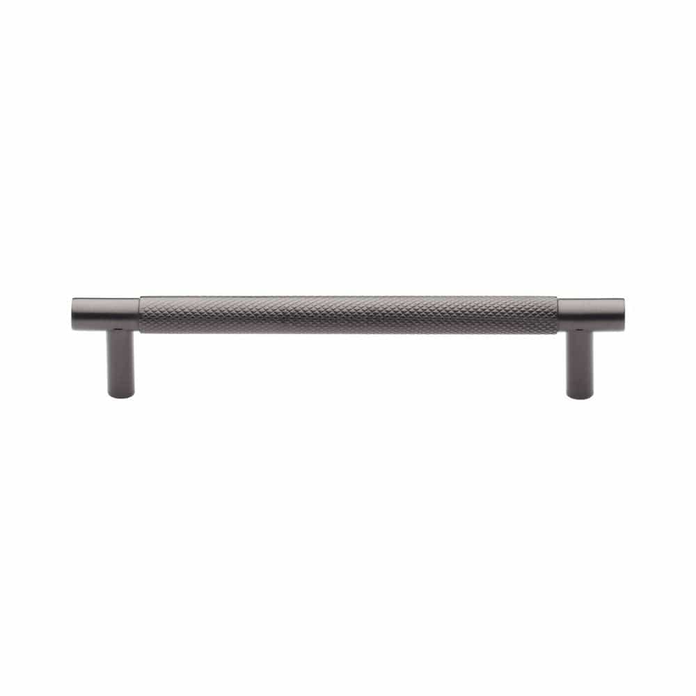 Heritage Brass Cabinet Hardware Matt Bronze / Cabinet Pull Handles / 128mm c/c Heritage Brass - Cabinet Pull Partial Knurled Design 128mm CTC Matt Bronze Finis