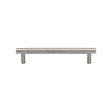 Heritage Brass Cabinet Hardware Satin Nickel / Cabinet Pull Handles / 128mm c/c Heritage Brass - Cabinet Pull Partial Knurled Design 128mm CTC Satin Nickel Finis