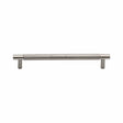 Heritage Brass Cabinet Hardware Satin Nickel / Cabinet Pull Handles / 160mm c/c Heritage Brass - Cabinet Pull Partial Knurled Design 160mm CTC Satin Nickel Finis