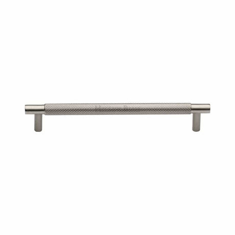 Heritage Brass Cabinet Hardware Satin Nickel / Cabinet Pull Handles / 160mm c/c Heritage Brass - Cabinet Pull Partial Knurled Design 160mm CTC Satin Nickel Finis
