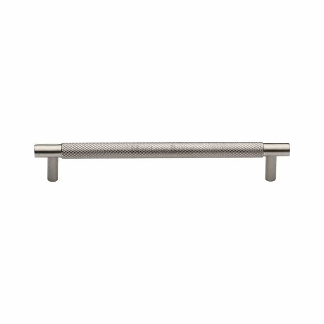 Heritage Brass Cabinet Hardware Satin Nickel / Cabinet Pull Handles / 160mm c/c Heritage Brass - Cabinet Pull Partial Knurled Design 160mm CTC Satin Nickel Finis