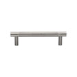 Heritage Brass Cabinet Hardware Satin Nickel / Cabinet Pull Handles / 96mm c/c Heritage Brass - Cabinet Pull Partial Knurled Design 96mm CTC Satin Nickel Finish