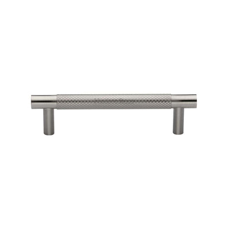 Heritage Brass Cabinet Hardware Satin Nickel / Cabinet Pull Handles / 96mm c/c Heritage Brass - Cabinet Pull Partial Knurled Design 96mm CTC Satin Nickel Finish