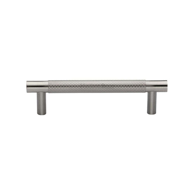 Heritage Brass Cabinet Hardware Satin Nickel / Cabinet Pull Handles / 96mm c/c Heritage Brass - Cabinet Pull Partial Knurled Design 96mm CTC Satin Nickel Finish