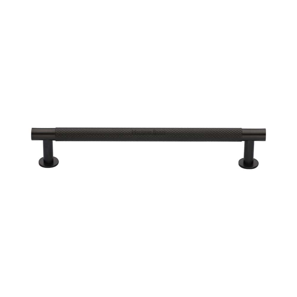Heritage Brass Cabinet Hardware Matt Bronze / Cabinet Pull Handles / 160mm c/c Heritage Brass - Cabinet Pull Partial Knurled Design with Rose 160mm CTC Matt Br