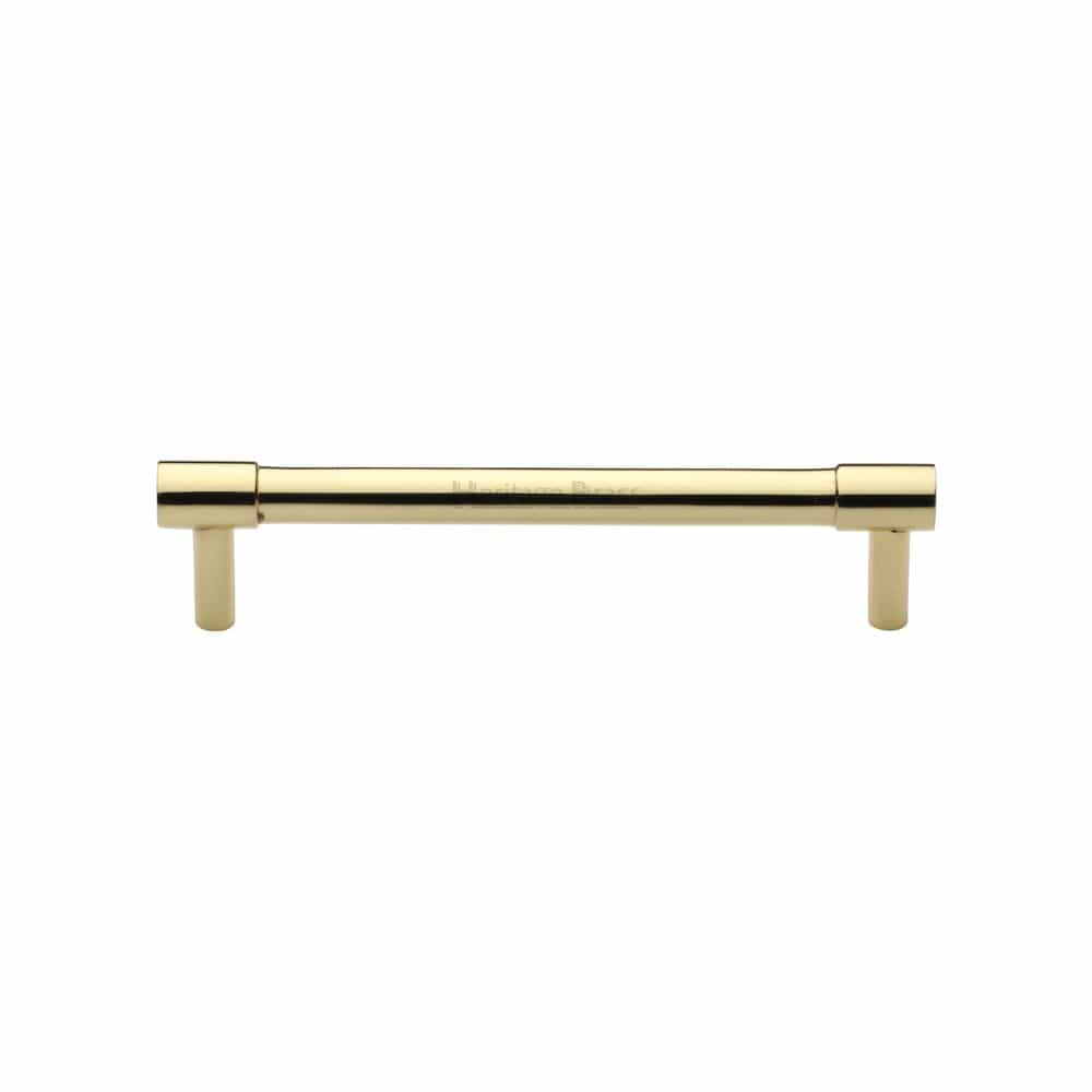Heritage Brass Cabinet Hardware Polished Brass / Cabinet Pull Handles / 128mm c/c Heritage Brass - Cabinet Pull Phoenix Design 128mm CTC Polished Brass Finish