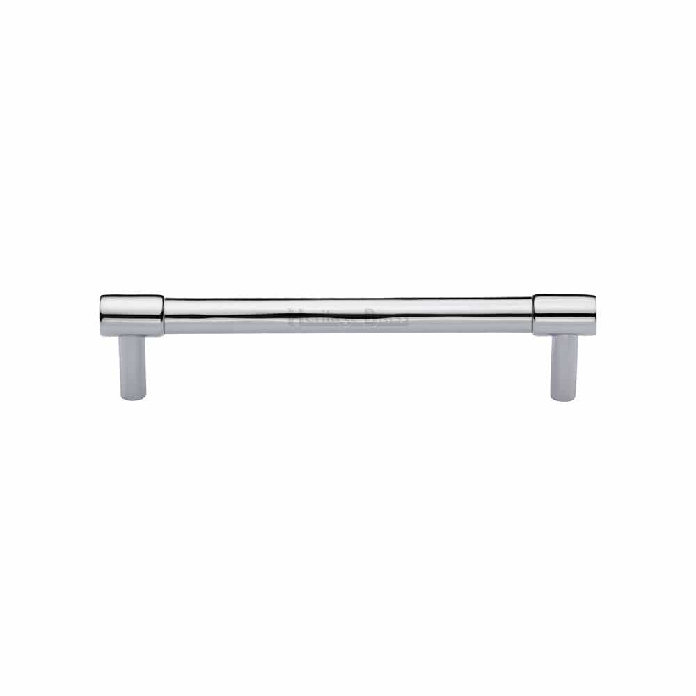 Heritage Brass Cabinet Hardware Polished Chrome / Cabinet Pull Handles / 128mm c/c Heritage Brass - Cabinet Pull Phoenix Design 128mm CTC Polished Chrome Finish