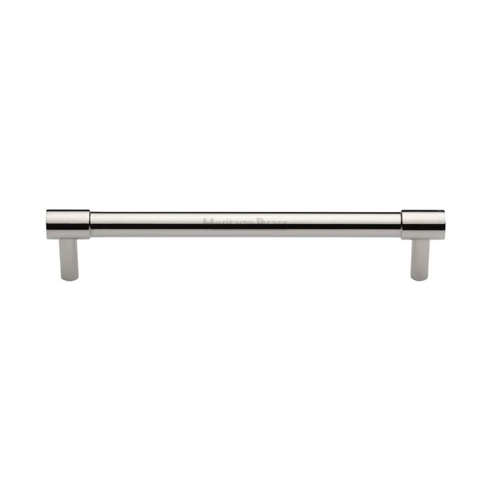 Heritage Brass Cabinet Hardware Polished Nickel / Cabinet Pull Handles / 160mm c/c Heritage Brass - Cabinet Pull Phoenix Design 160mm CTC Polished Nickel Finish