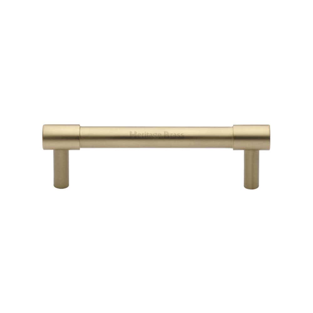 Heritage Brass Cabinet Hardware Satin Brass / Cabinet Pull Handles / 96mm c/c Heritage Brass - Cabinet Pull Phoenix Design 96mm CTC Satin Brass Finish