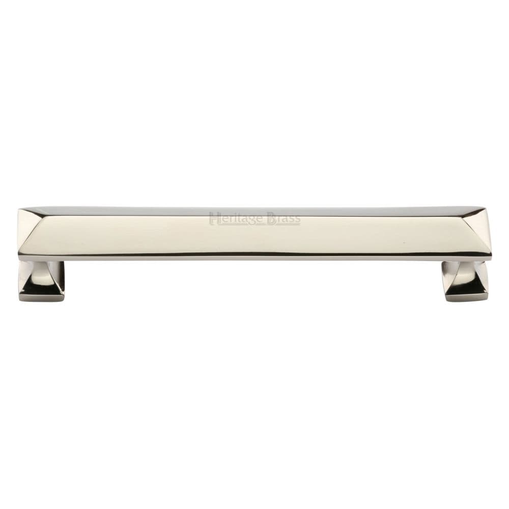 Heritage Brass Cabinet Hardware Polished Nickel / Cabinet Pull Handles / 152mm c/c Heritage Brass - Cabinet Pull Pyramid Design 152mm CTC Polished Nickel Finish