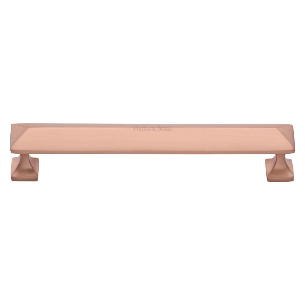 Heritage Brass Cabinet Hardware Satin Rose Gold / Cabinet Pull Handles / 152mm c/c Heritage Brass - Cabinet Pull Pyramid Design 152mm CTC Satin Rose Gold Finish