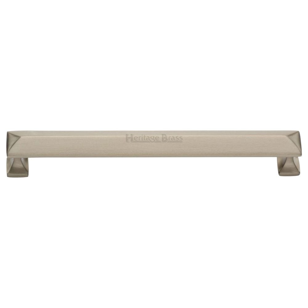 Heritage Brass Cabinet Hardware Satin Nickel / Cabinet Pull Handles / 203mm c/c Heritage Brass - Cabinet Pull Pyramid Design 203mm CTC Satin Nickel Finish