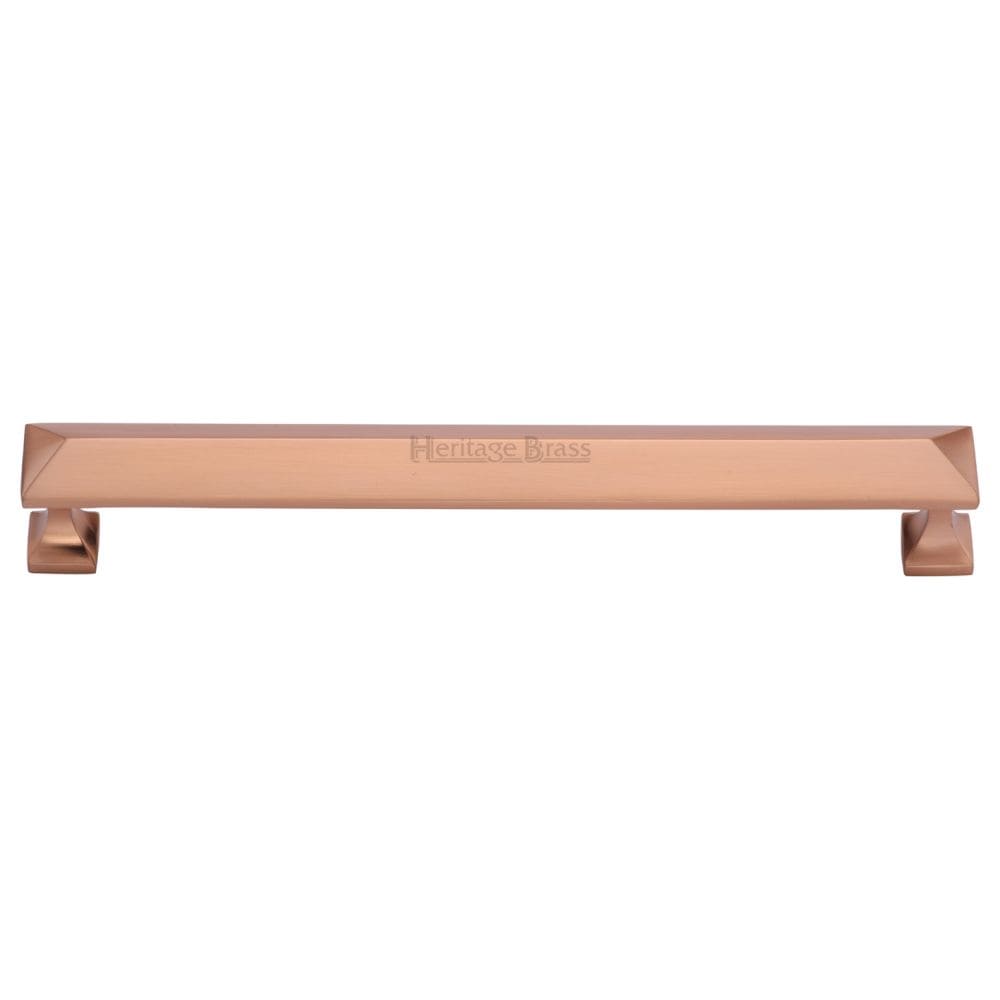 Heritage Brass Cabinet Hardware Satin Rose Gold / Cabinet Pull Handles / 203mm c/c Heritage Brass - Cabinet Pull Pyramid Design 203mm CTC Satin Rose Gold Finish
