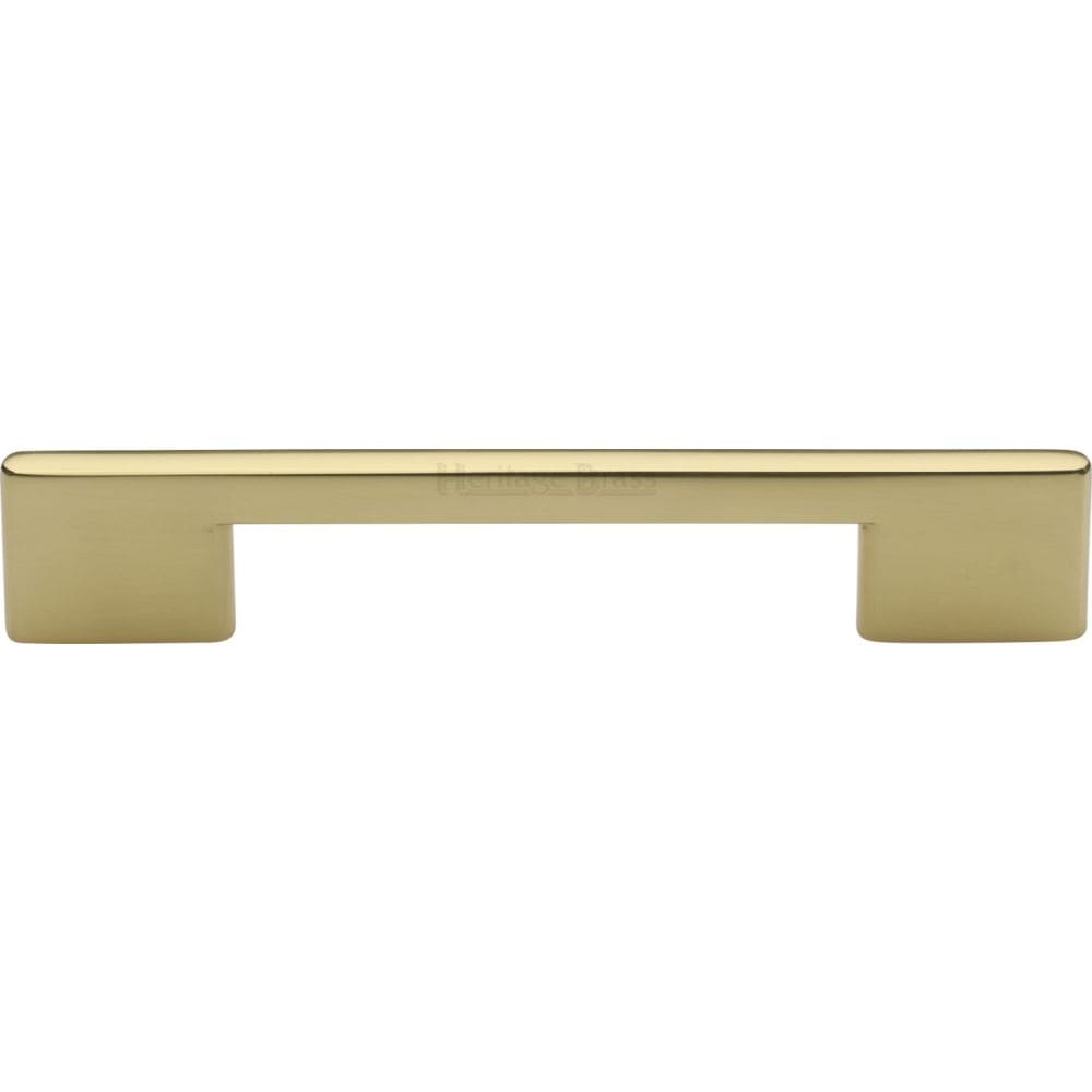 Heritage Brass Cabinet Hardware Polished Brass / Cabinet Pull Handles / 128mm c/c Heritage Brass - Cabinet Pull Slim Metro Design 128mm CTC Polished Brass Finish