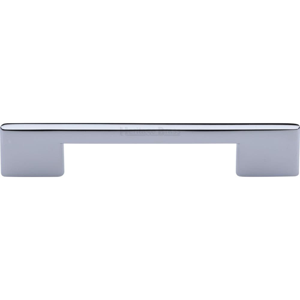 Heritage Brass Cabinet Hardware Polished Chrome / Cabinet Pull Handles / 128mm c/c Heritage Brass - Cabinet Pull Slim Metro Design 128mm CTC Polished Chrome Finish