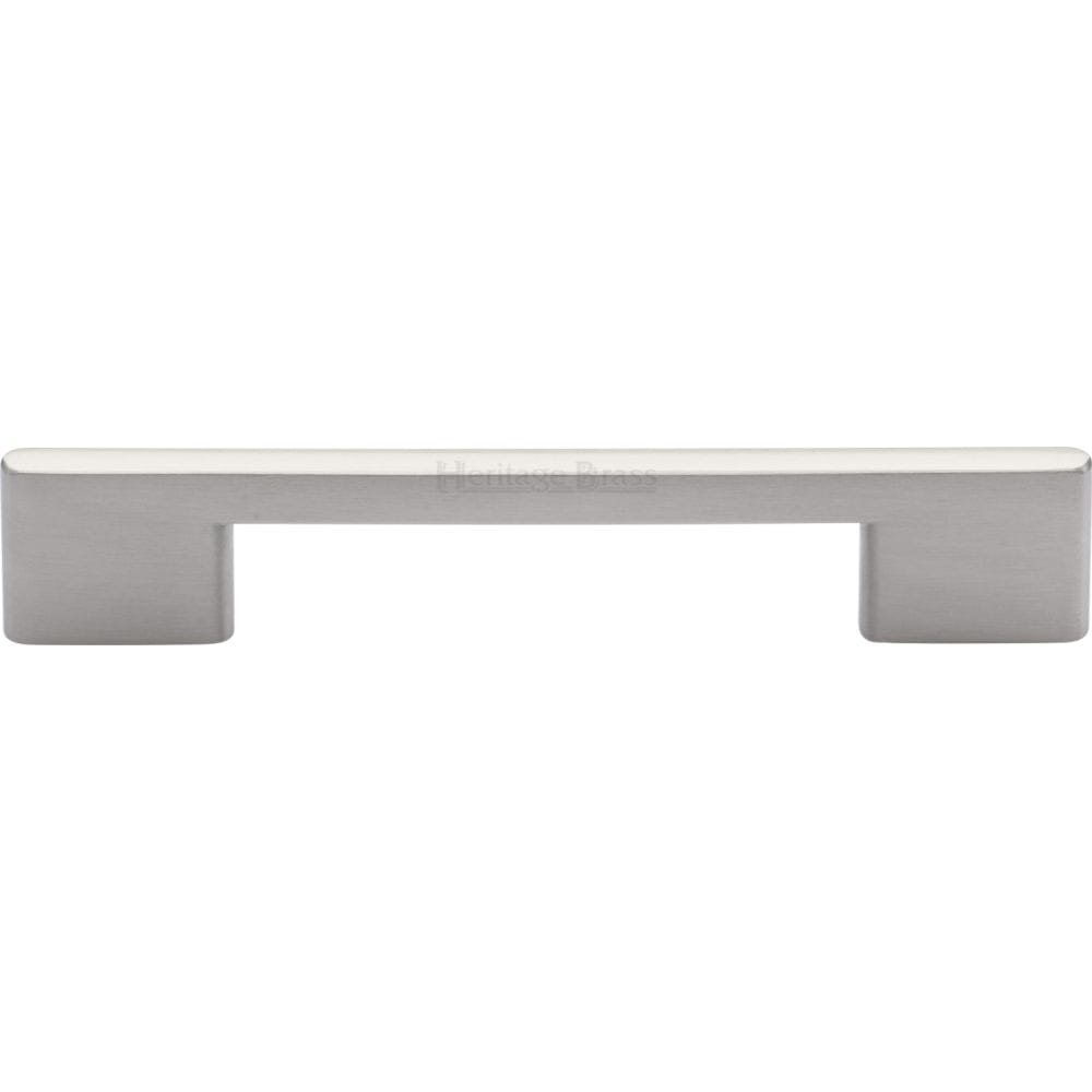 Heritage Brass Cabinet Hardware Satin Nickel / Cabinet Pull Handles / 128mm c/c Heritage Brass - Cabinet Pull Slim Metro Design 128mm CTC Satin Nickel Finish
