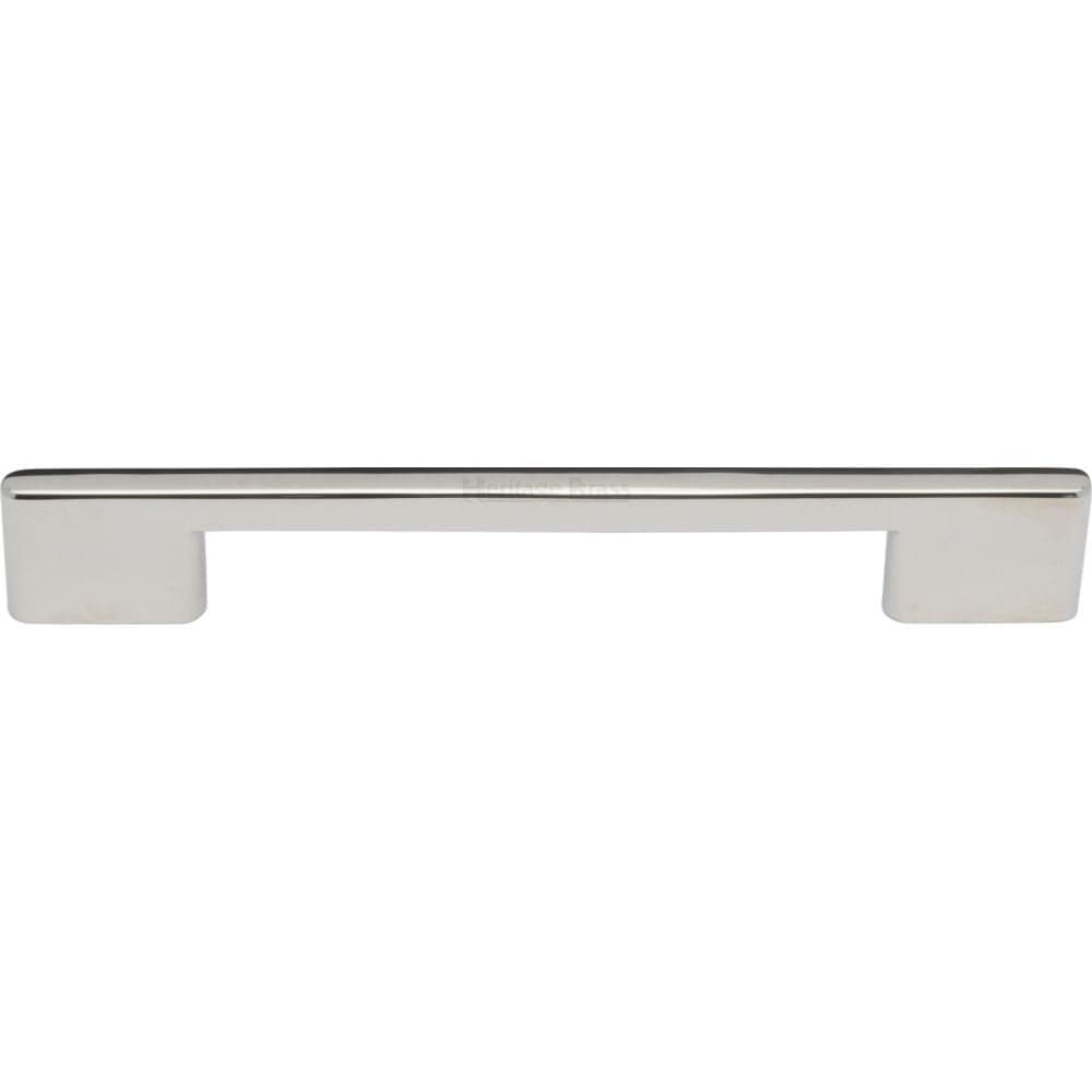 Heritage Brass Cabinet Hardware Polished Nickel / Cabinet Pull Handles / 160mm c/c Heritage Brass - Cabinet Pull Slim Metro Design 160mm CTC Polished Nickel Finish