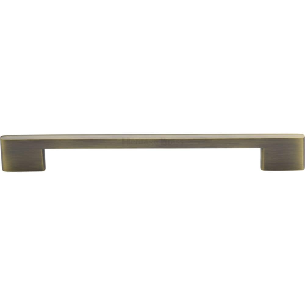 Heritage Brass Cabinet Hardware Antique Brass / Cabinet Pull Handles / 192mm c/c Heritage Brass - Cabinet Pull Slim Metro Design 192mm CTC Antique Brass Finish