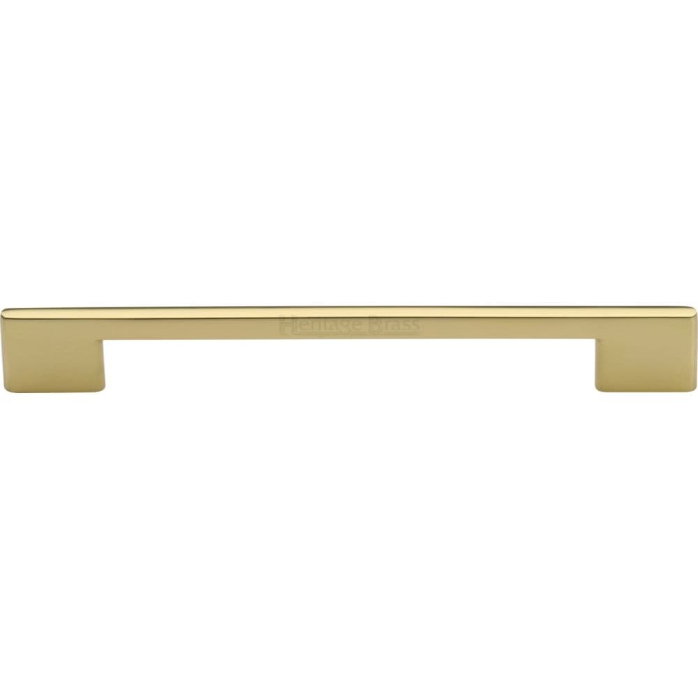 Heritage Brass Cabinet Hardware Polished Brass / Cabinet Pull Handles / 192mm c/c Heritage Brass - Cabinet Pull Slim Metro Design 192mm CTC Polished Brass Finish