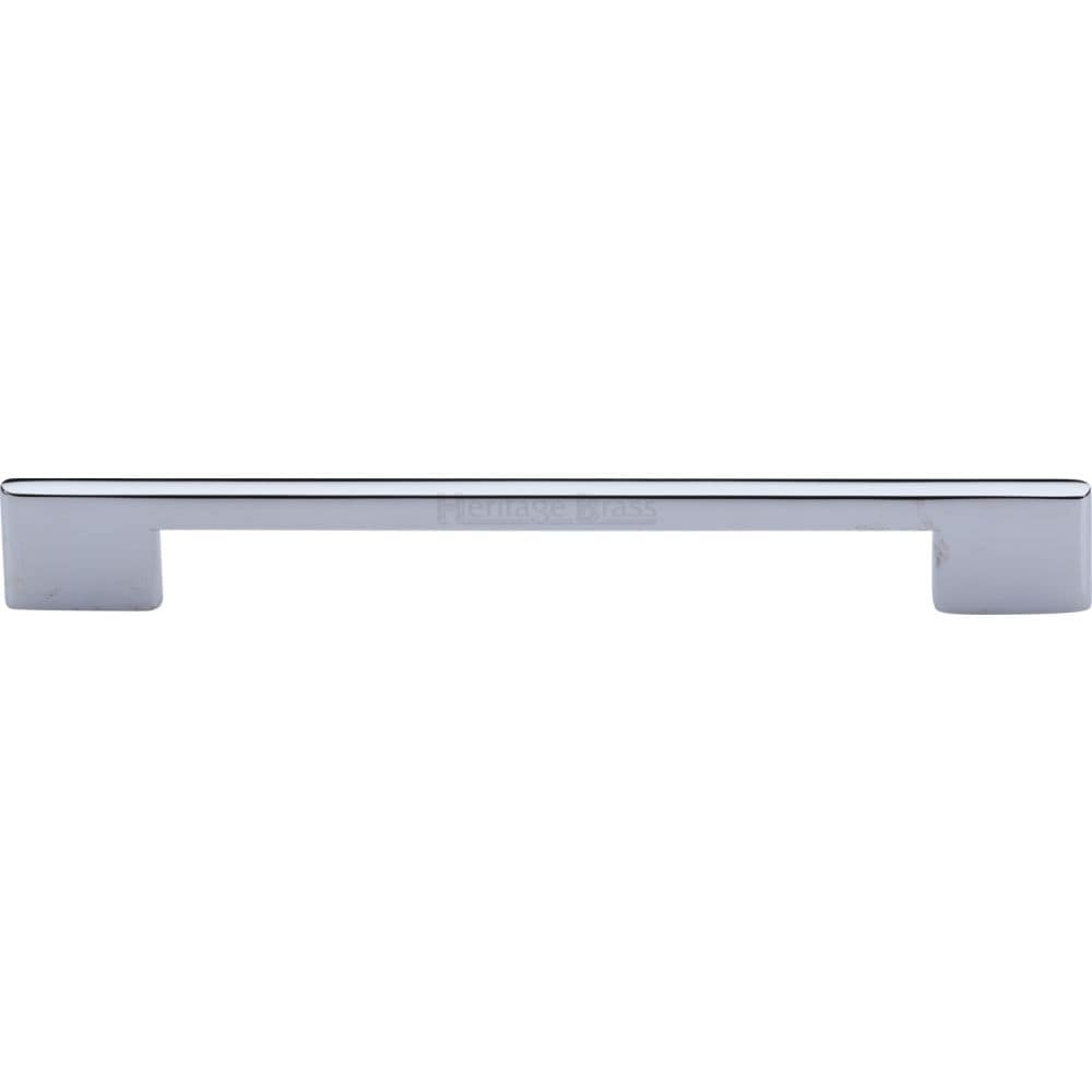 Heritage Brass Cabinet Hardware Polished Chrome / Cabinet Pull Handles / 192mm c/c Heritage Brass - Cabinet Pull Slim Metro Design 192mm CTC Polished Chrome Finish