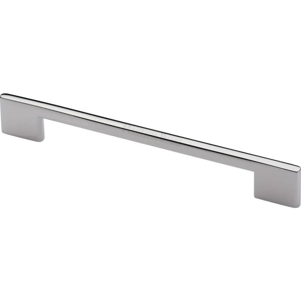 Heritage Brass Cabinet Hardware Polished Nickel / Cabinet Pull Handles / 192mm c/c Heritage Brass - Cabinet Pull Slim Metro Design 192mm CTC Polished Nickel Finish