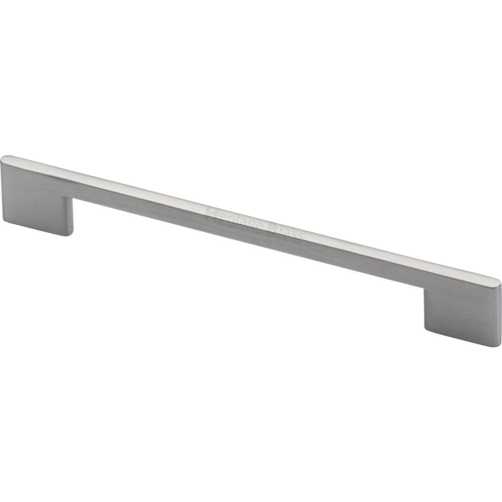 Heritage Brass Cabinet Hardware Satin Nickel / Cabinet Pull Handles / 192mm c/c Heritage Brass - Cabinet Pull Slim Metro Design 192mm CTC Satin Nickel Finish