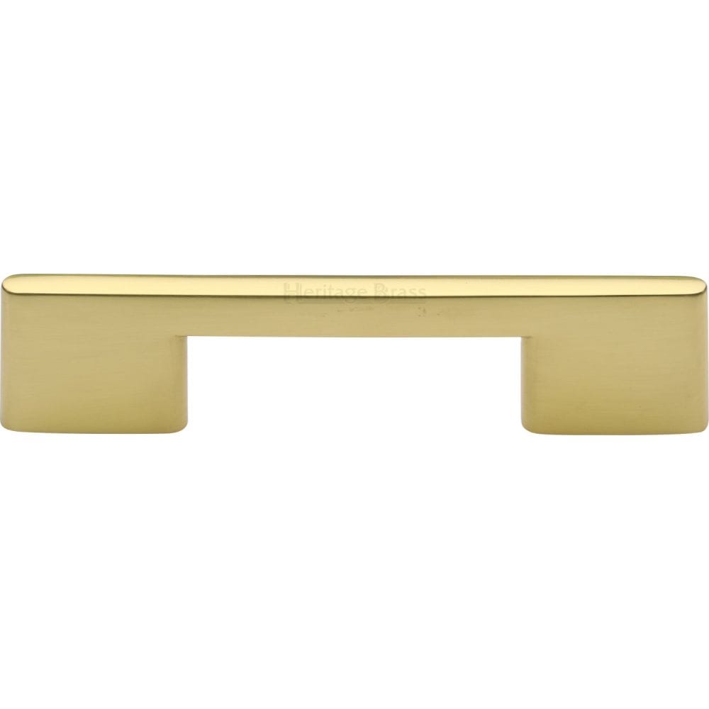 Heritage Brass Cabinet Hardware Polished Brass / Cabinet Pull Handles / 96mm c/c Heritage Brass - Cabinet Pull Slim Metro Design 96mm CTC Polished Brass Finish