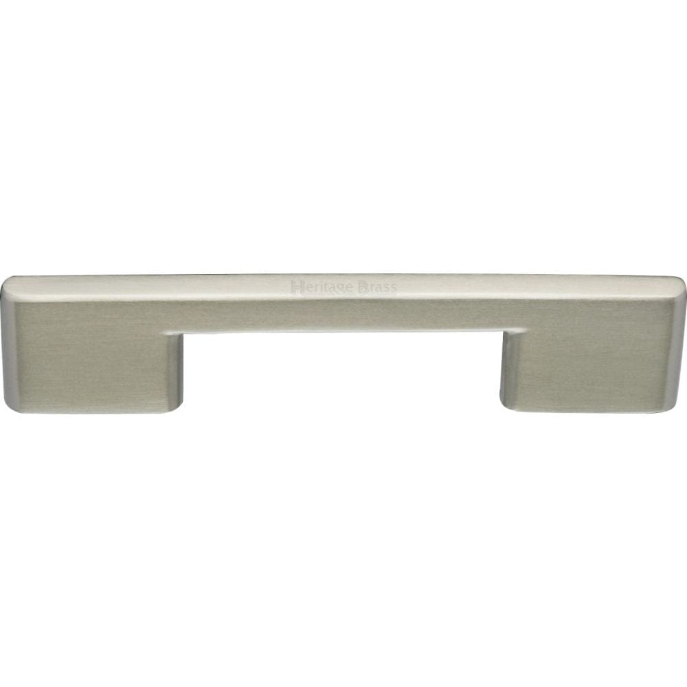 Heritage Brass Cabinet Hardware Satin Nickel / Cabinet Pull Handles / 96mm c/c Heritage Brass - Cabinet Pull Slim Metro Design 96mm CTC Satin Nickel Finish