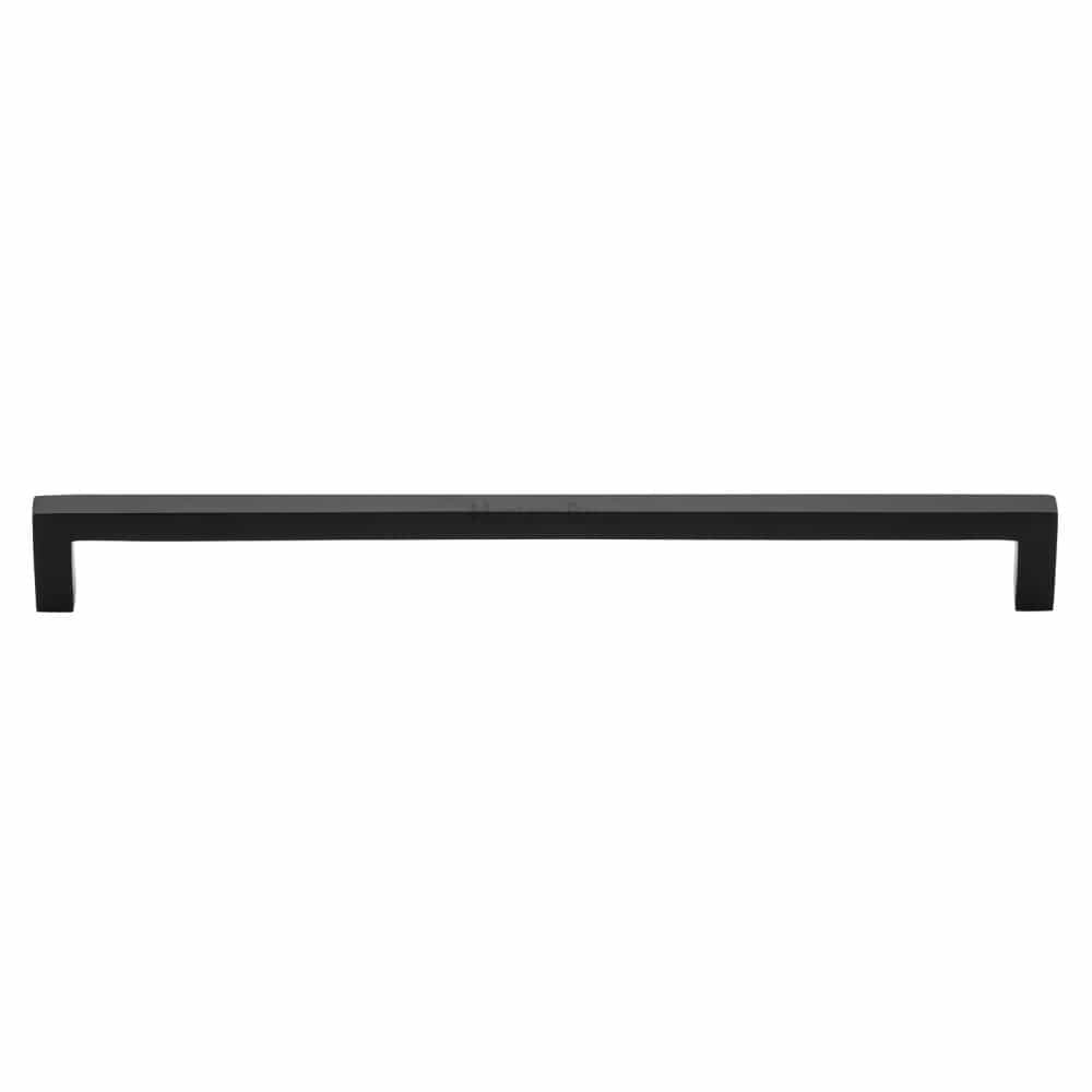 Heritage Brass Cabinet Hardware Matt Black / Cabinet Pull Handles / 256mm c/c Heritage Brass - Cabinet Pull Square Metro Design 256mm CTC Matt Black Finish