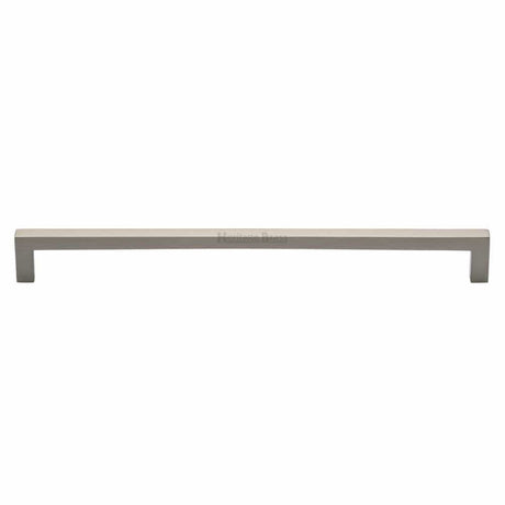Heritage Brass Cabinet Hardware Satin Nickel / Cabinet Pull Handles / 256mm c/c Heritage Brass - Cabinet Pull Square Metro Design 256mm CTC Satin Nickel Finish