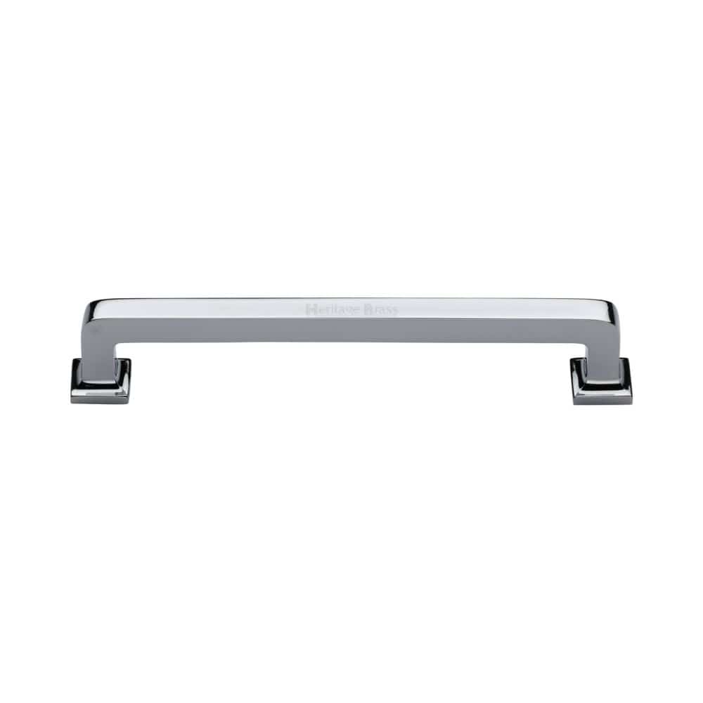 Heritage Brass Cabinet Hardware Polished Chrome / Cabinet Pull Handles / 152mm c/c Heritage Brass - Cabinet Pull Square Vintage Design 152mm CTC Polished Chrome Finish