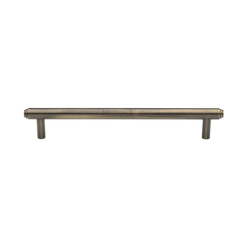 Heritage Brass Cabinet Hardware Antique Brass / Cabinet Pull Handles / 160mm c/c Heritage Brass - Cabinet Pull Stepped Design 160mm CTC Antique Brass Finish