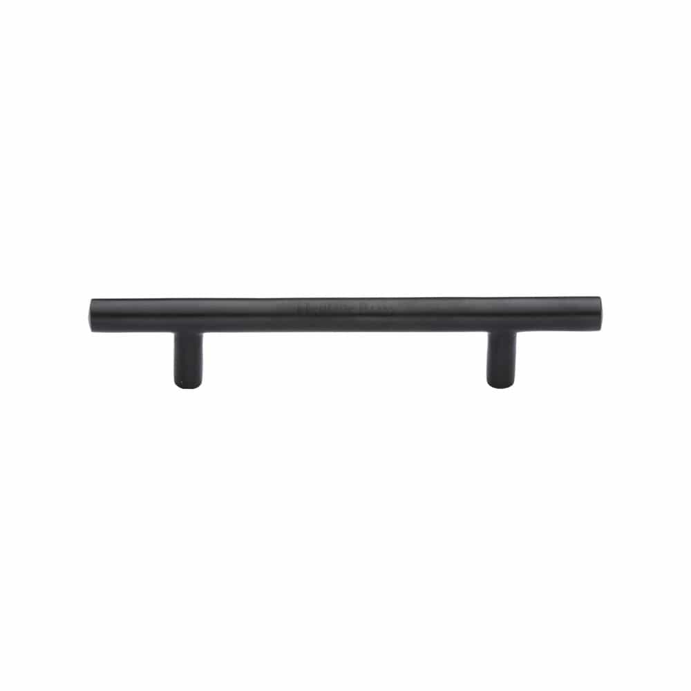 Heritage Brass Cabinet Hardware Matt Black / Cabinet Pull Handles / 101mm c/c Heritage Brass - Cabinet Pull T-Bar Design 101mm CTC Matt Black Finish
