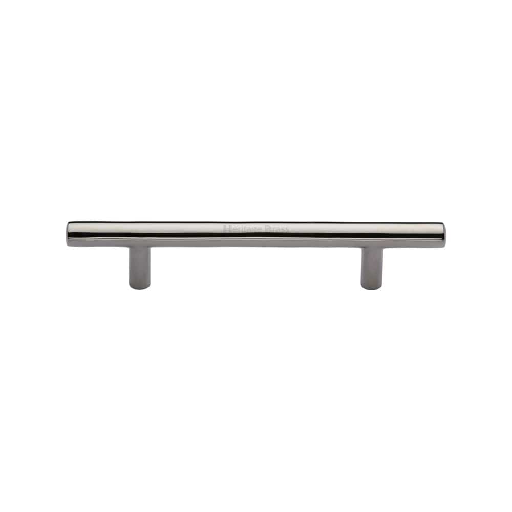 Heritage Brass Cabinet Hardware Polished Nickel / Cabinet Pull Handles / 101mm c/c Heritage Brass - Cabinet Pull T-Bar Design 101mm CTC Polished Nickel Finish