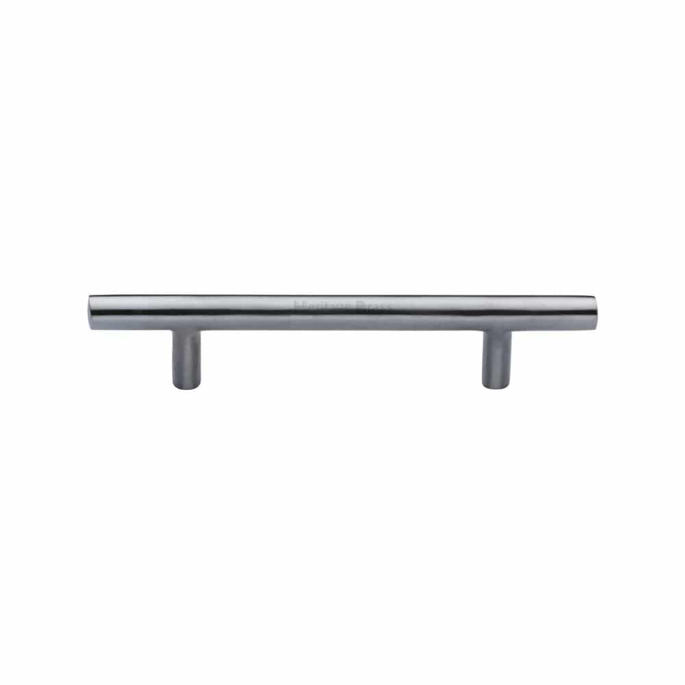 Heritage Brass Cabinet Hardware Satin Chrome / Cabinet Pull Handles / 101mm c/c Heritage Brass - Cabinet Pull T-Bar Design 101mm CTC Satin Chrome Finish
