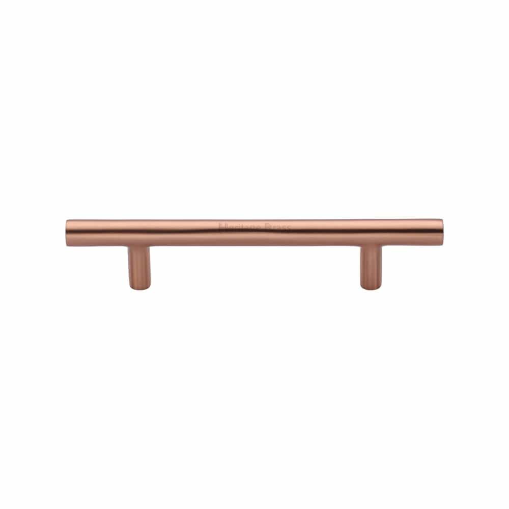 Heritage Brass Cabinet Hardware Satin Rose Gold / Cabinet Pull Handles / 101mm c/c Heritage Brass - Cabinet Pull T-Bar Design 101mm CTC Satin Rose Gold Finish