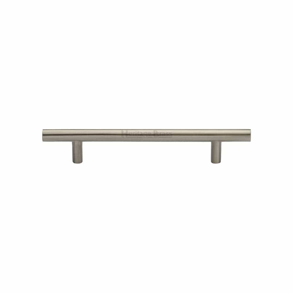 Heritage Brass Cabinet Hardware Satin Nickel / Cabinet Pull Handles / 128mm c/c Heritage Brass - Cabinet Pull T-Bar Design 128mm CTC Satin Nickel Finish