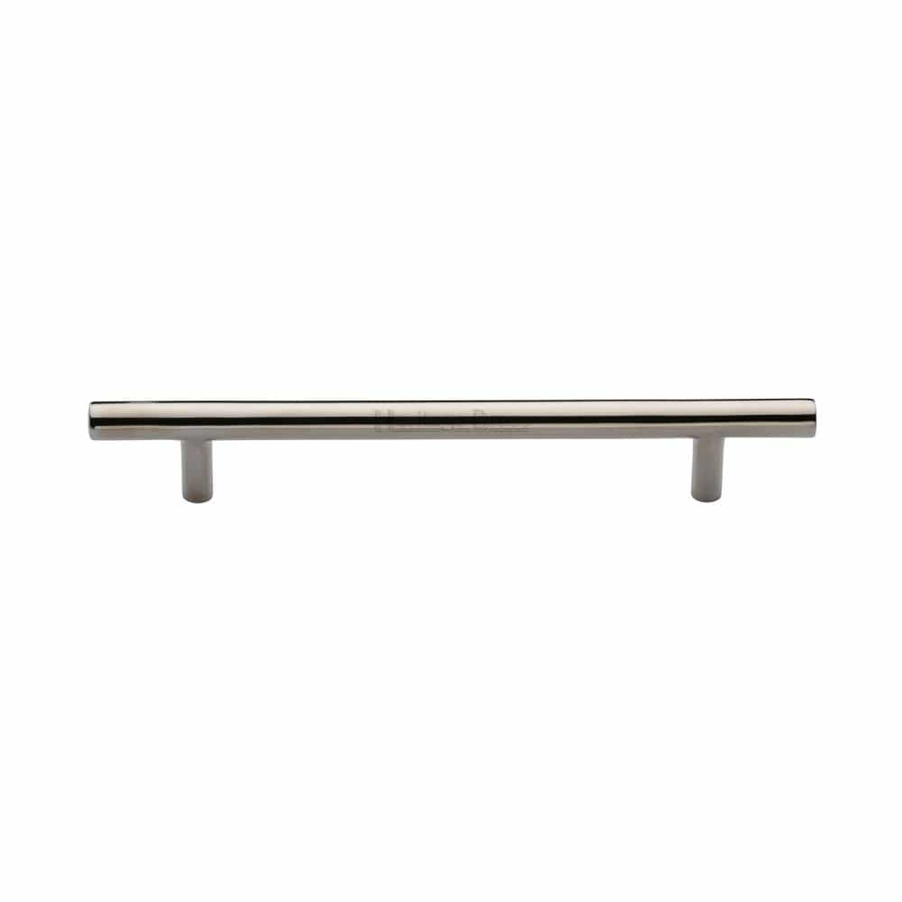 Heritage Brass Cabinet Hardware Polished Nickel / Cabinet Pull Handles / 160mm c/c Heritage Brass - Cabinet Pull T-Bar Design 160mm CTC Polished Nickel Finish