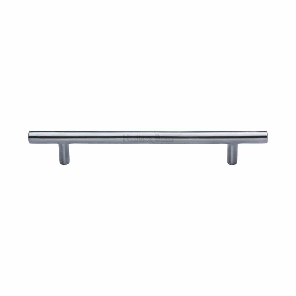 Heritage Brass Cabinet Hardware Satin Chrome / Cabinet Pull Handles / 160mm c/c Heritage Brass - Cabinet Pull T-Bar Design 160mm CTC Satin Chrome Finish