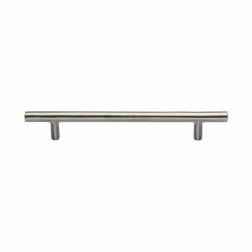 Heritage Brass Cabinet Hardware Satin Nickel / Cabinet Pull Handles / 160mm c/c Heritage Brass - Cabinet Pull T-Bar Design 160mm CTC Satin Nickel Finish