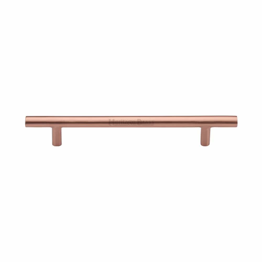 Heritage Brass Cabinet Hardware Satin Rose Gold / Cabinet Pull Handles / 160mm c/c Heritage Brass - Cabinet Pull T-Bar Design 160mm CTC Satin Rose Gold Finish