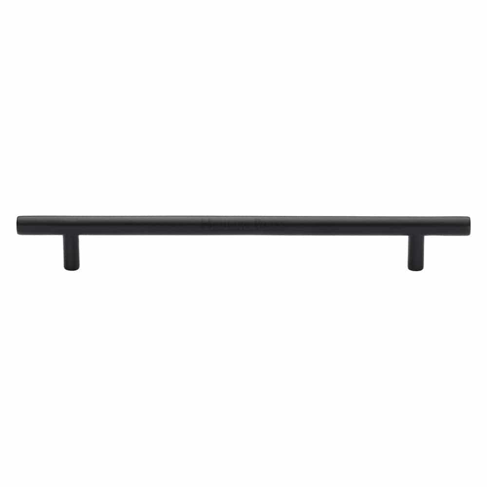 Heritage Brass Cabinet Hardware Matt Black / Cabinet Pull Handles / 203mm c/c Heritage Brass - Cabinet Pull T-Bar Design 203mm CTC Matt Black Finish