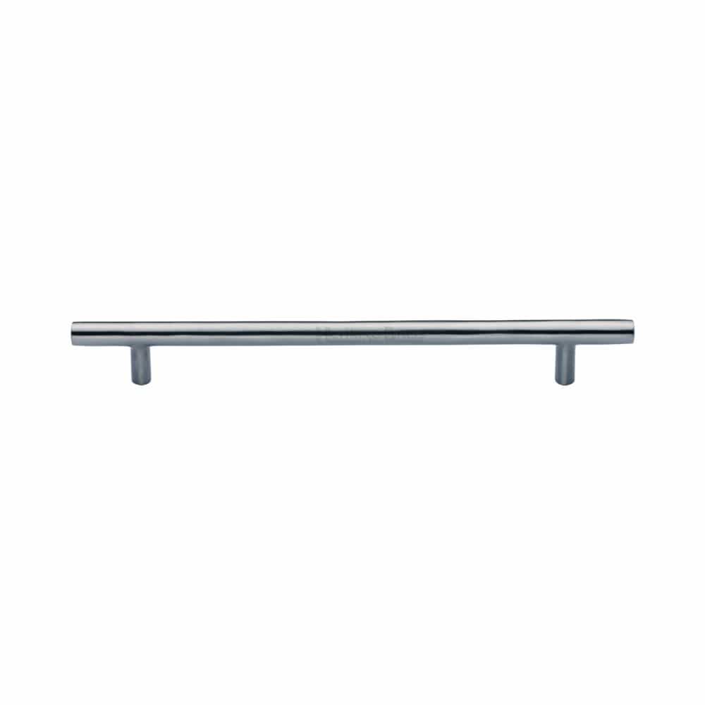 Heritage Brass Cabinet Hardware Satin Chrome / Cabinet Pull Handles / 203mm c/c Heritage Brass - Cabinet Pull T-Bar Design 203mm CTC Satin Chrome Finish
