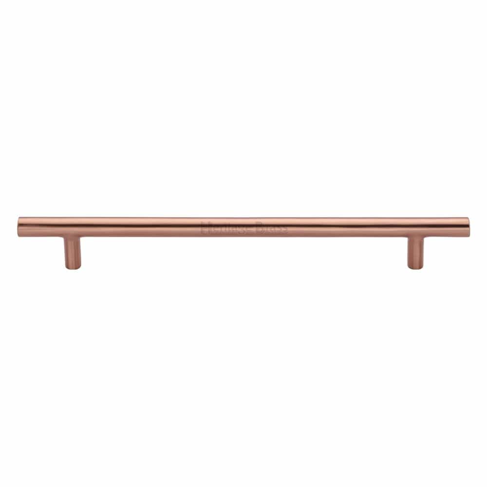Heritage Brass Cabinet Hardware Satin Rose Gold / Cabinet Pull Handles / 203mm c/c Heritage Brass - Cabinet Pull T-Bar Design 203mm CTC Satin Rose Gold Finish