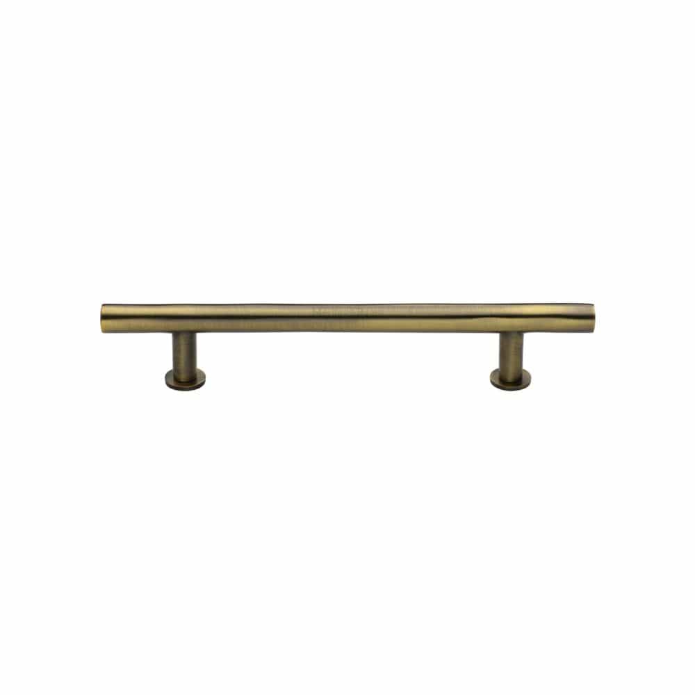 Heritage Brass Cabinet Hardware Antique Brass / Cabinet Pull Handles / 128mm c/c Heritage Brass - Cabinet Pull T-Bar Design with 16mm Rose 128mm CTC Antique Brass F