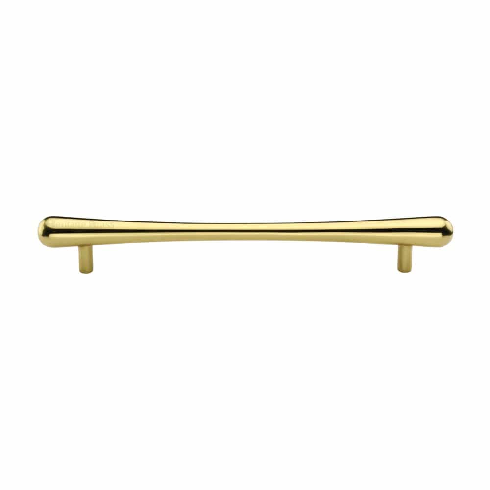 Heritage Brass Cabinet Hardware Polished Brass / Cabinet Pull Handles / 192mm c/c Heritage Brass - Cabinet Pull T-Bar Raindrop Design 192mm CTC Polished Brass Finish