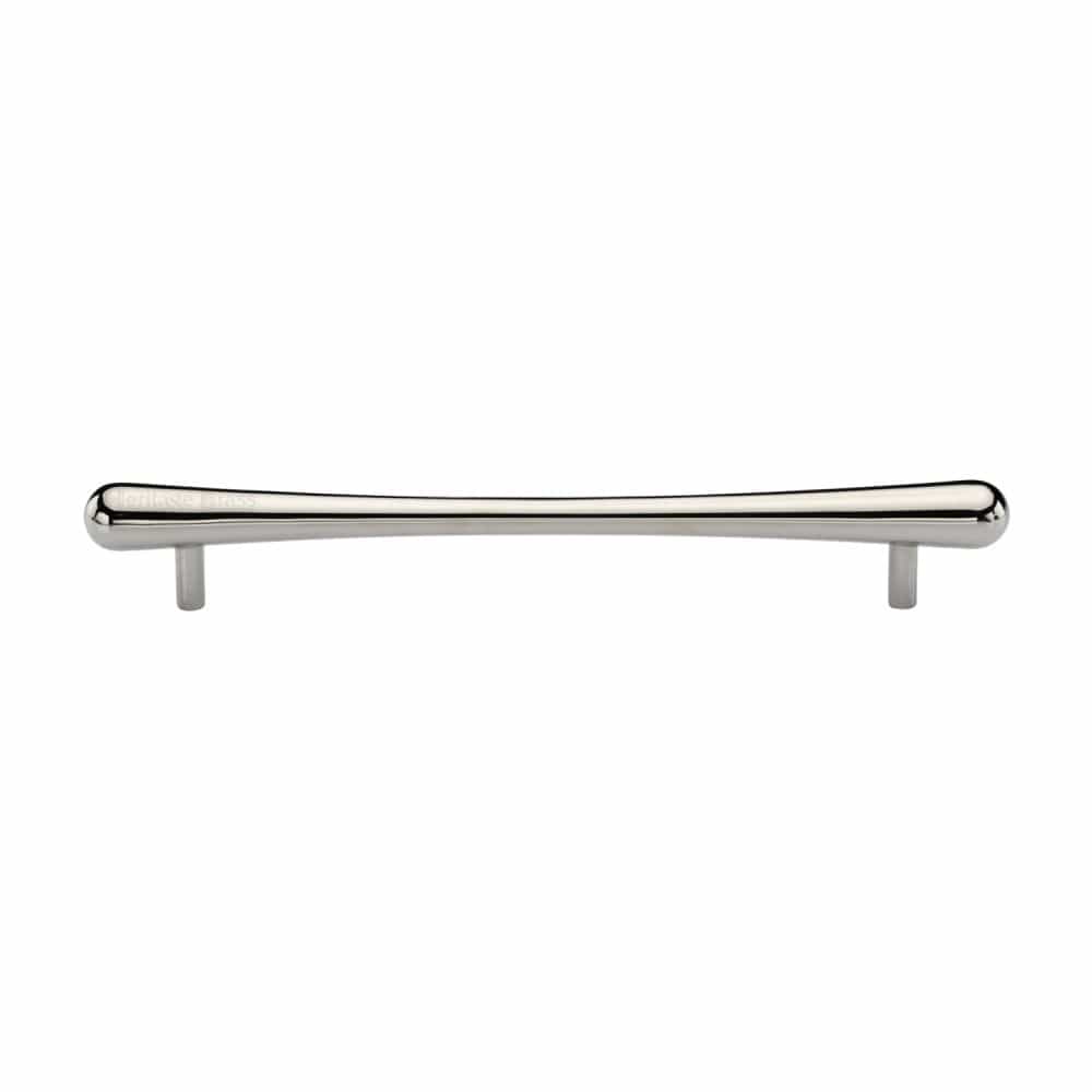 Heritage Brass Cabinet Hardware Polished Nickel / Cabinet Pull Handles / 192mm c/c Heritage Brass - Cabinet Pull T-Bar Raindrop Design 192mm CTC Polished Nickel Finish