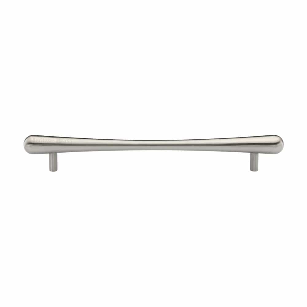 Heritage Brass Cabinet Hardware Satin Nickel / Cabinet Pull Handles / 192mm c/c Heritage Brass - Cabinet Pull T-Bar Raindrop Design 192mm CTC Satin Nickel Finish