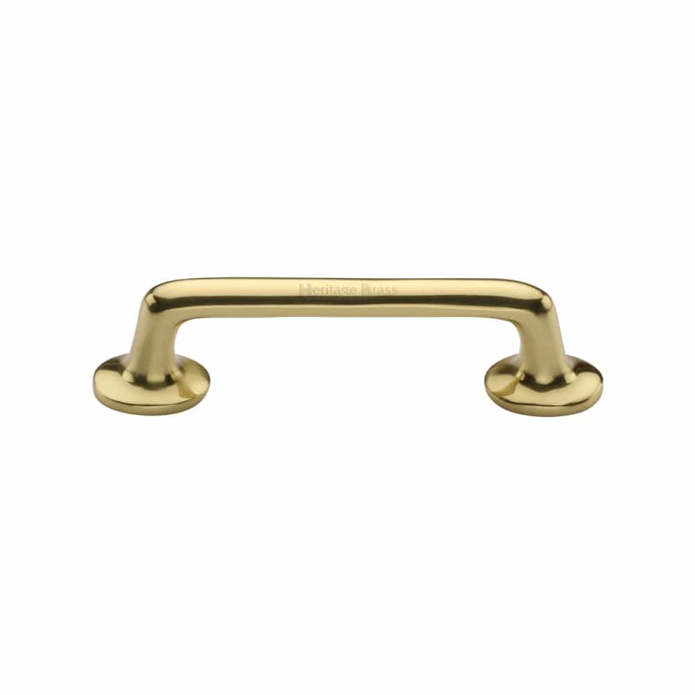 Heritage Brass Cabinet Hardware Polished Brass / Cabinet Pull Handles / 96mm c/c Heritage Brass - Cabinet Pull Traditional Design 96mm CTC Polished Brass Finish
