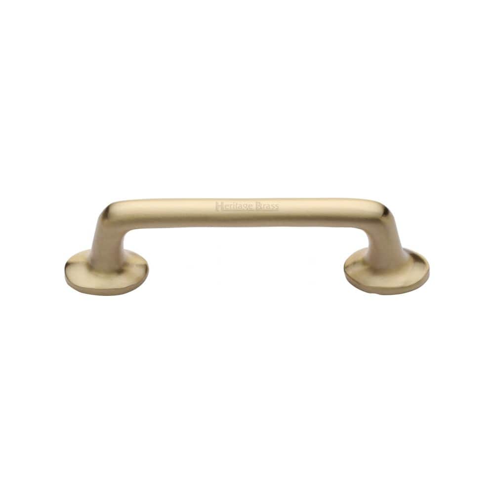 Heritage Brass Cabinet Hardware Satin Brass / Cabinet Pull Handles / 96mm c/c Heritage Brass - Cabinet Pull Traditional Design 96mm CTC Satin Brass Finish